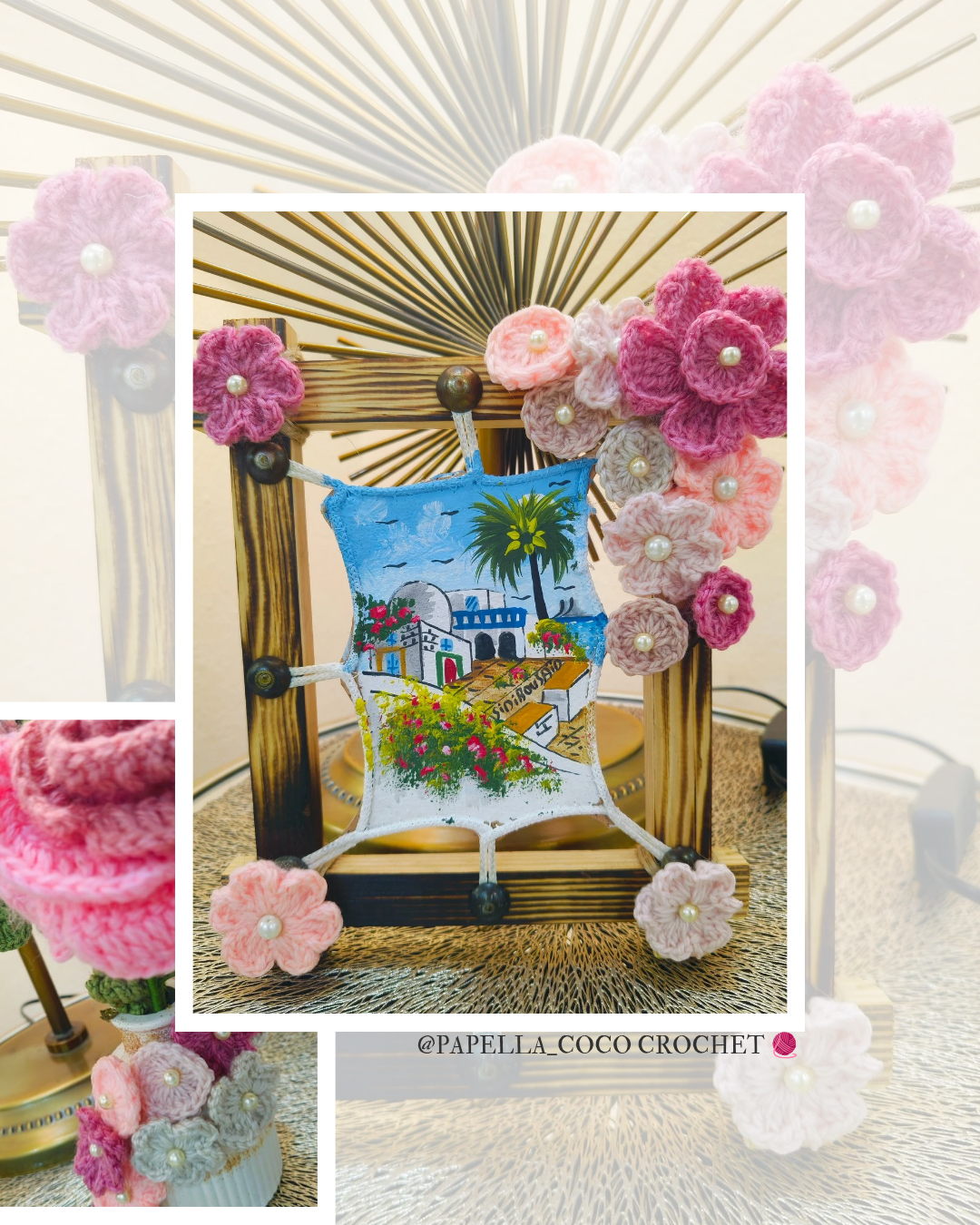 Mini Crochet Flowers with Pearl - pattern