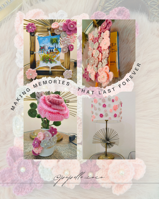 Mini Crochet Flowers with Pearl - pattern